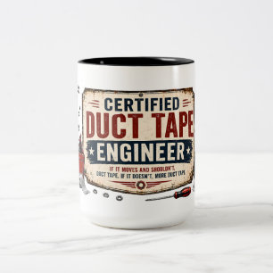 Certified Duct Tape Engineer Funny Mug