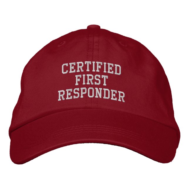 Certified First Responder Embroidered Baseball Hat (Front)
