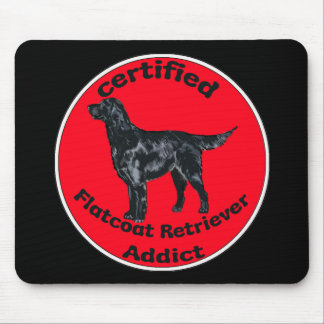 Certified Flatcoat Retriever Addict Mouse Pad