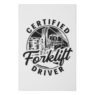 Certified Forklift Driver Truck Forklift Operator Faux Canvas Print