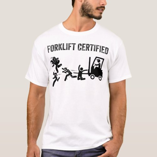 Certified Funny Forklift Operator Master of Lift T_Shirt