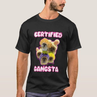 Certified Gangsta Funny Cat Meme Goofy Ahh Silly C T-Shirt