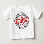 Certified Geek Baby T-shirt at Zazzle