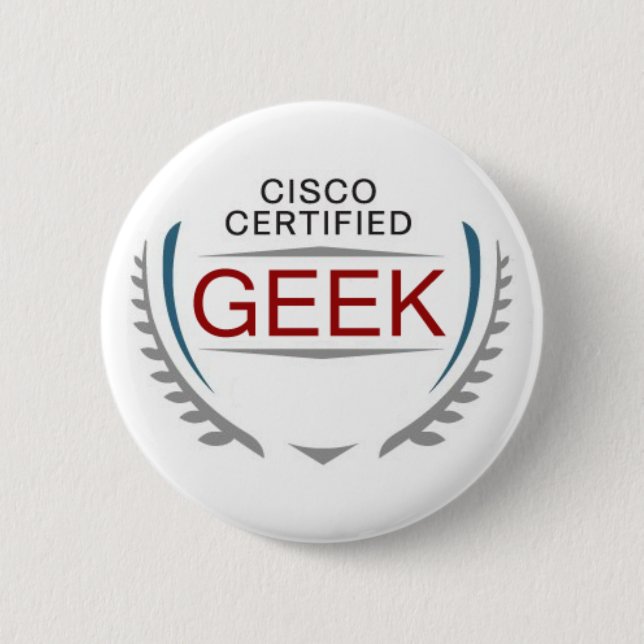 CERTIFIED GEEK PINBACK BUTTON (Front)