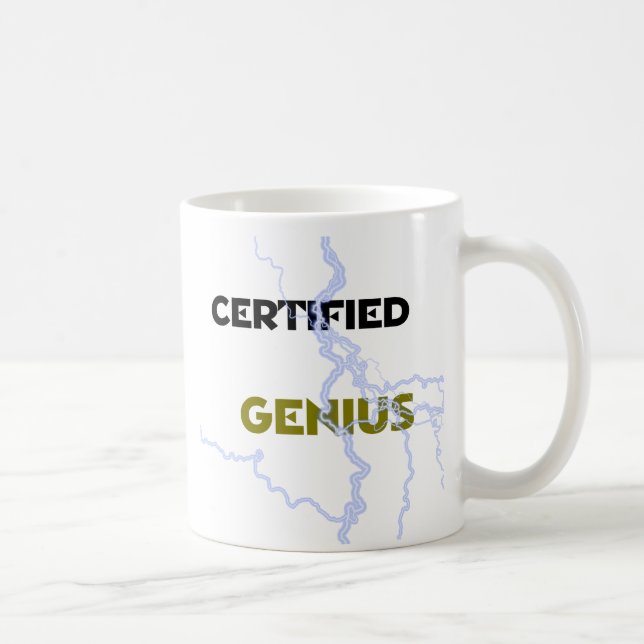 "Certified Genius" Classic White Mug (Right)