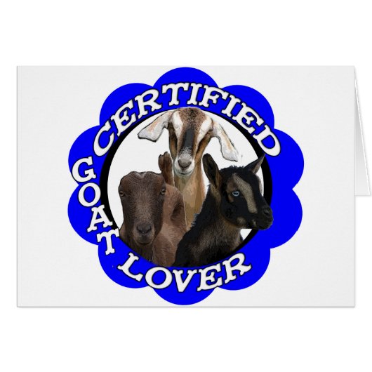 CERTIFIED GOAT LOVER! CARDS (Front Horizontal)
