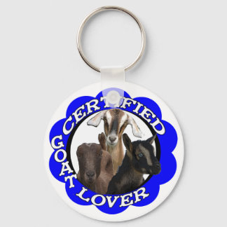 CERTIFIED GOAT LOVER! KEYCHAIN