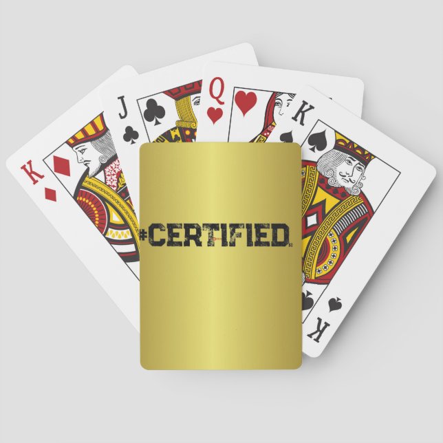 #CERTIFIED GOLD PLANNER  POKER CARDS (Back)