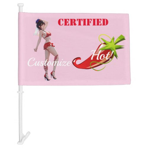 Certified Hot Bikini Pinup Model Thunder_Cove  Car Flag