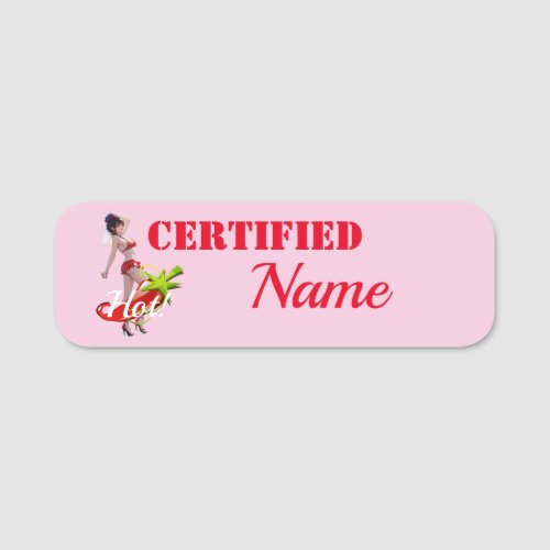 Certified Hot Bikini Pinup Model Thunder_Cove  Name Tag