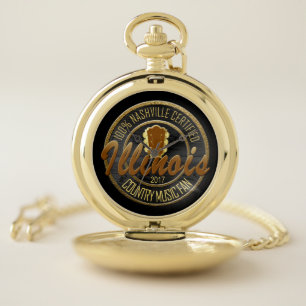 Certified Illinois Country Music Fan Pocket Watch