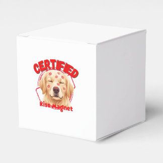 Certified Kiss Magnet - Funny Golden Retriever Dog Favor Boxes