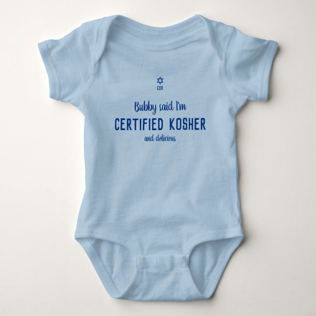 Certified Kosher & Delicious COR Baby Bodysuit (Front)