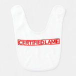 Certified Lame Stamp Baby Bib