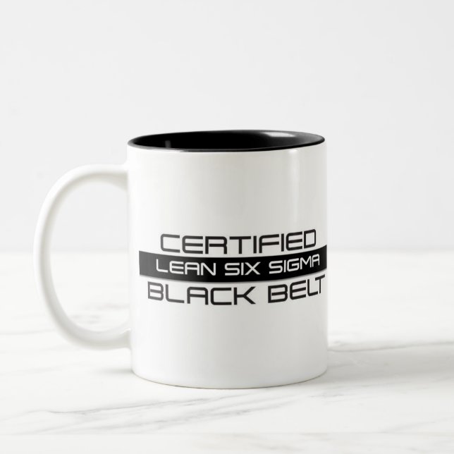 Certified Lean Six Sigma Black Belt 11oz Two-Tone Coffee Mug (Left)
