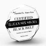 Certified Lean Six Sigma Black Belt Acrylic Award<br><div class="desc">Certified Lean Six Sigma Black Belt Award</div>