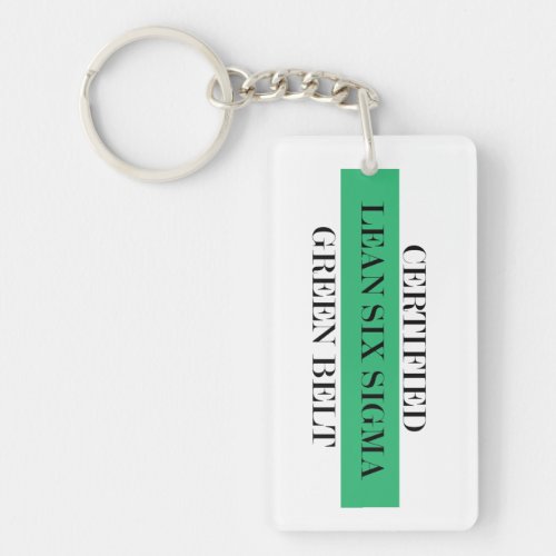 Certified Lean Six Sigma Green Belt Key Chain