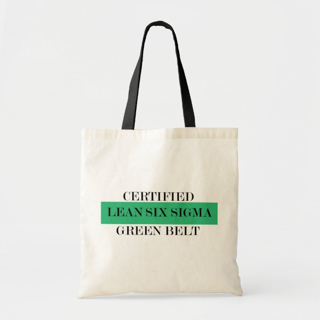 Certified Lean Six Sigma Green Belt Tote Bag (Front)