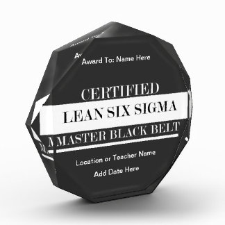 Certified Lean Six Sigma Master Black Belt Acrylic Award