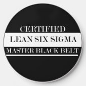 Certified Lean Six Sigma Master Black Wireless Charger (Front)