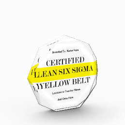 Certified Lean Six Sigma Yellow Belt Award