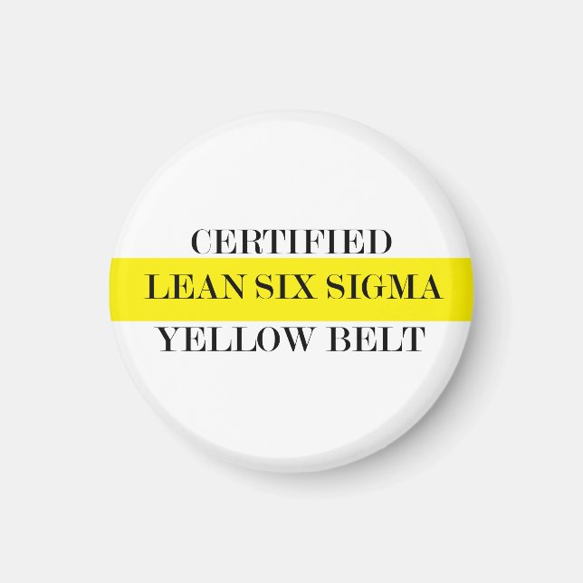 Certified Lean Yellow Belt Magnet (Front)