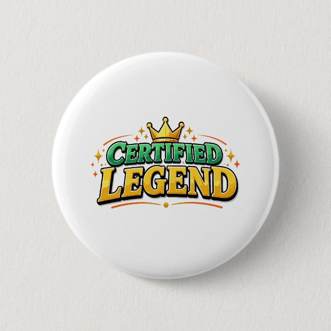 Certified Legend King Crown Button (Front)