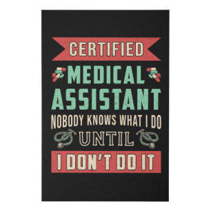 Certified Medical Assistant Doctor Nurse Funny Faux Canvas Print