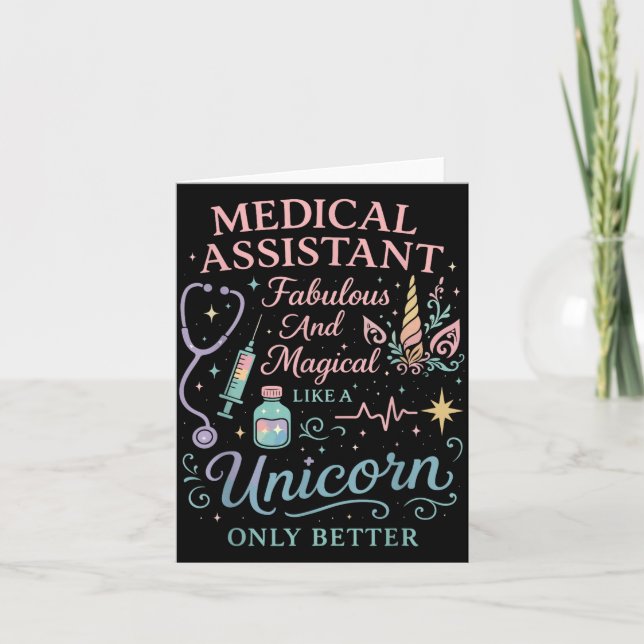 Certified Medical Istant Unicorn Cma Medical Istan Card (Front)