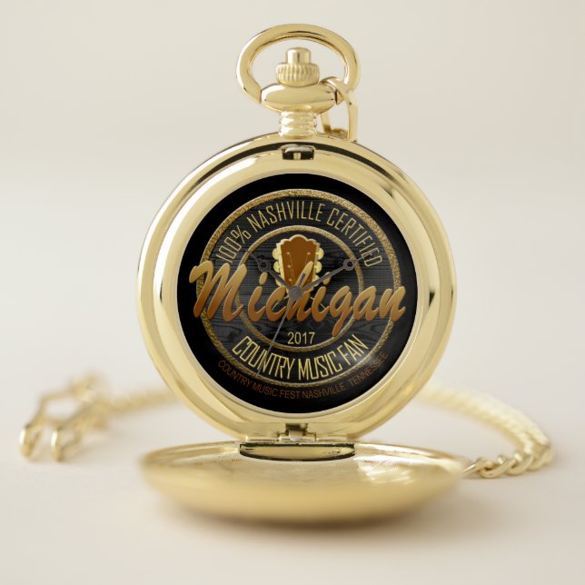 Certified Michigan Country Music Fan Pocket Watch (Inside)