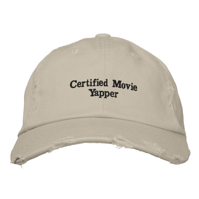Certified Movie Yapper  Embroidered Baseball Cap (Front)