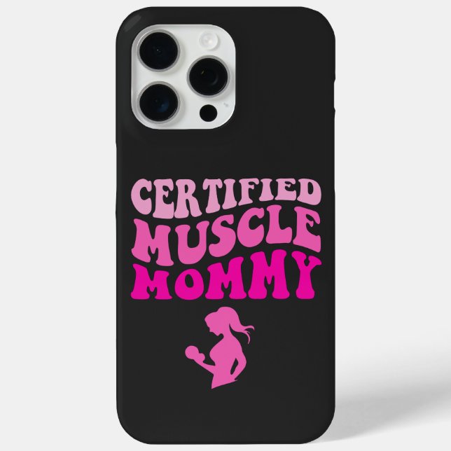 Certified Muscle Mommy On Back Case-Mate iPhone Case (Back)