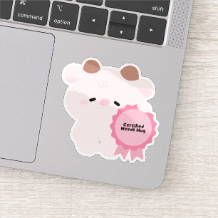Certified Needs Hug Cow Sticker