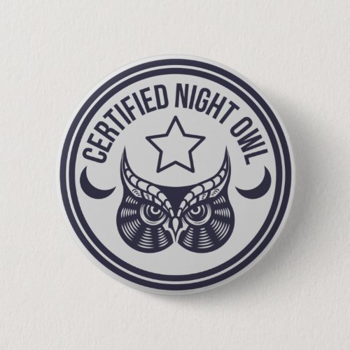 Certified Night Owl Button