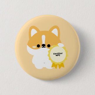 Certified NPC Corgi Button
