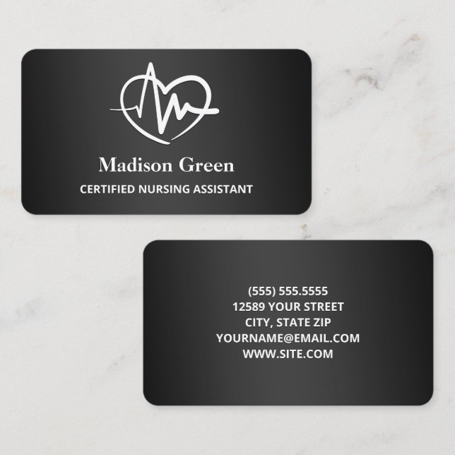 Certified Nursing Assistant Business Card (Front/Back)