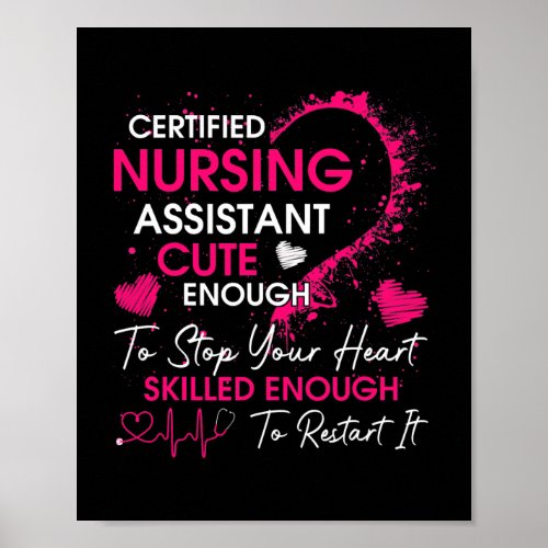 Certified Nursing Assistant Cute Nursing CNA  Poster