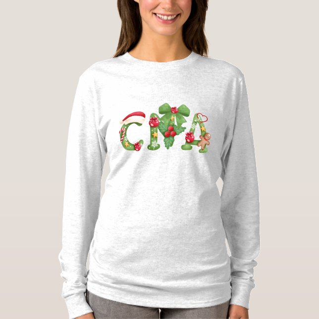 Certified Nursing Assistant Holiday T-shirt (Front)