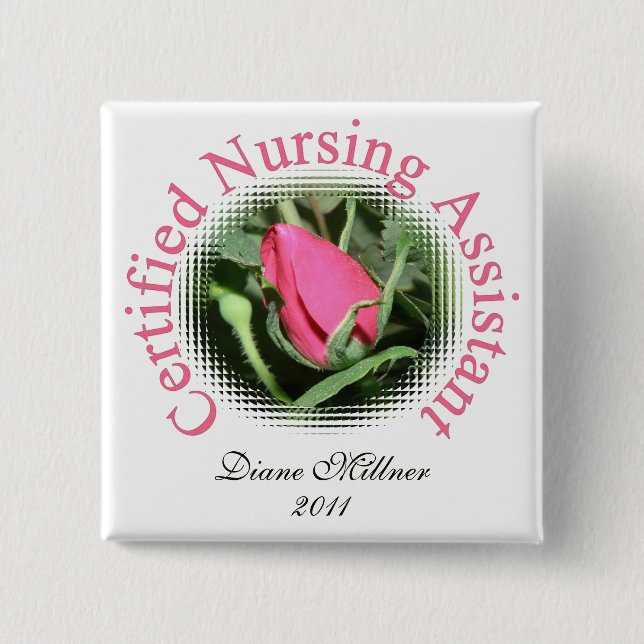 Certified Nursing Assistant Personalized Button (Front)