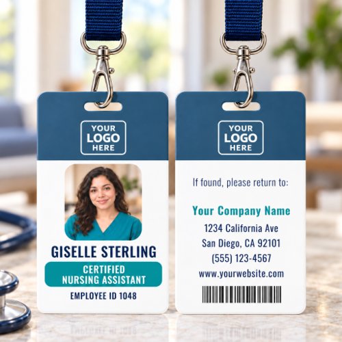 Certified Nursing Assistant Photo Bar Code Badge