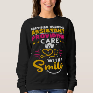 Certified Nursing Assistant Providing Care with a  Sweatshirt