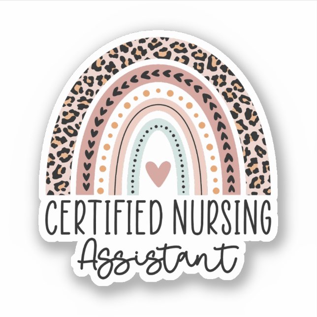 Certified Nursing Assistant Rainbow CNA Graduation Sticker (Front)