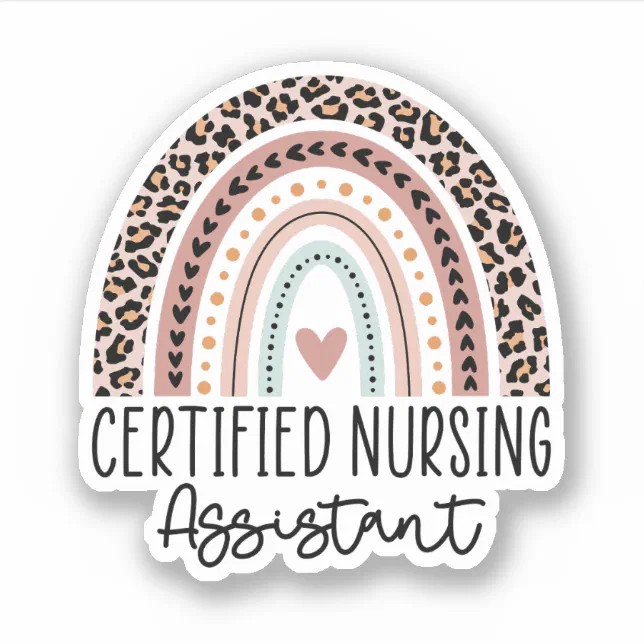 Certified Nursing Assistant Rainbow Cna Graduation Sticker Zazzle