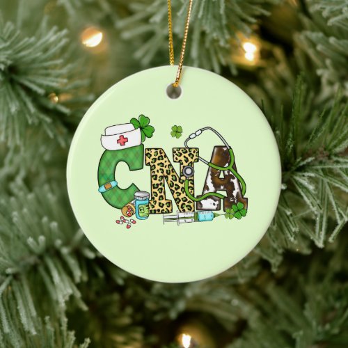 Certified Nursing Assistant St Patricks Ceramic Ornament