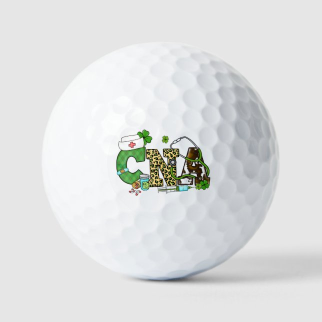 Certified Nursing Assistant St. Patrick's Golf Balls (Front)