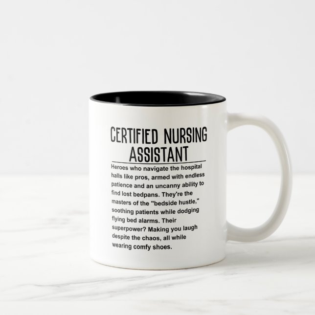 Certified nursing assistant Two-Tone coffee mug (Right)
