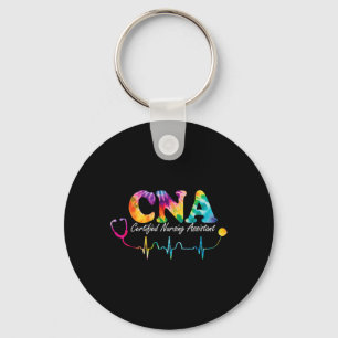 Certified Nursing Istant Tie Dye Cna Nurse Keychain