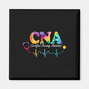 Certified Nursing Istant Tie Dye Cna Nurse Magnet