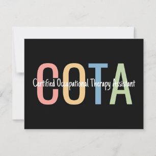 Certified Occupational Therapy Assistant OTA Postcard