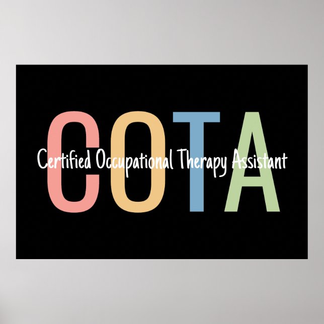Certified Occupational Therapy Assistant OTA Poster (Front)